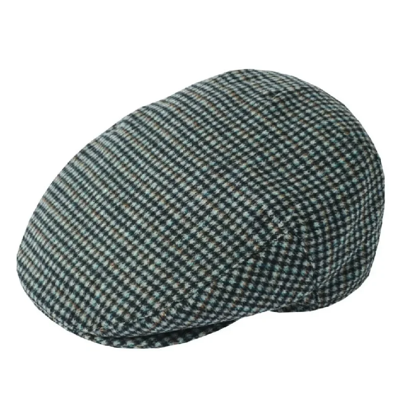 Failsworth Norwich Wool Blend Flat Cap #750 Brown Herringbone