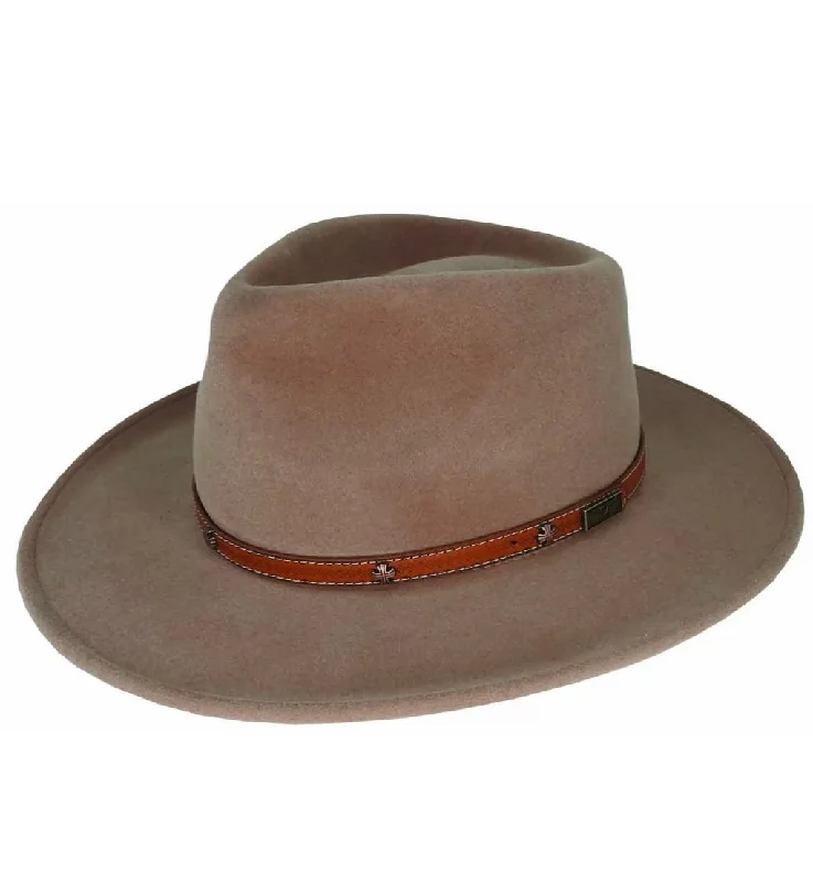 Bruno Velour Fur Felt Fedora - Bran