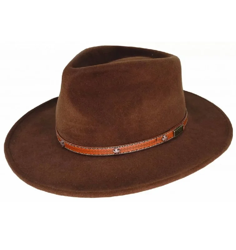 Bruno Fedora Velour Fur Felt - Chocolate