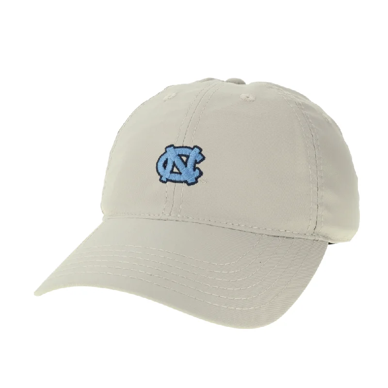 UNC Dry Fit Hat in Khaki with Mini NC Logo