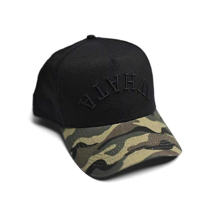 True Brvnd® Black Camo Whataburger Hat