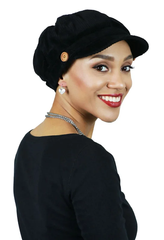 Brianna Corduroy Newsboy Cabbie Hat for Women