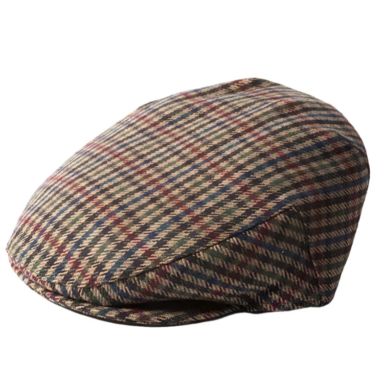 Failsworth Norwich Wool Blend Flat Cap #244 - Brown Red Mix