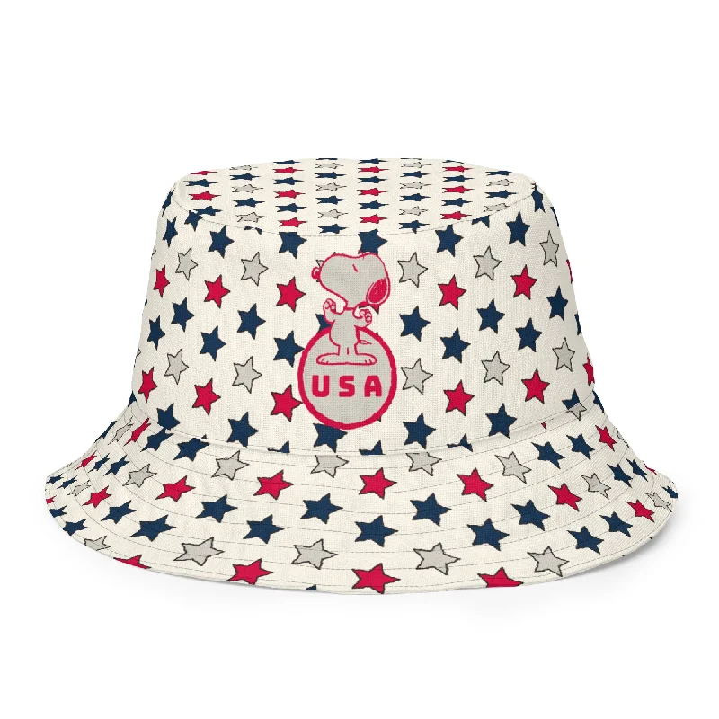 Snoopy Stars Pattern Reversible Bucket Hat