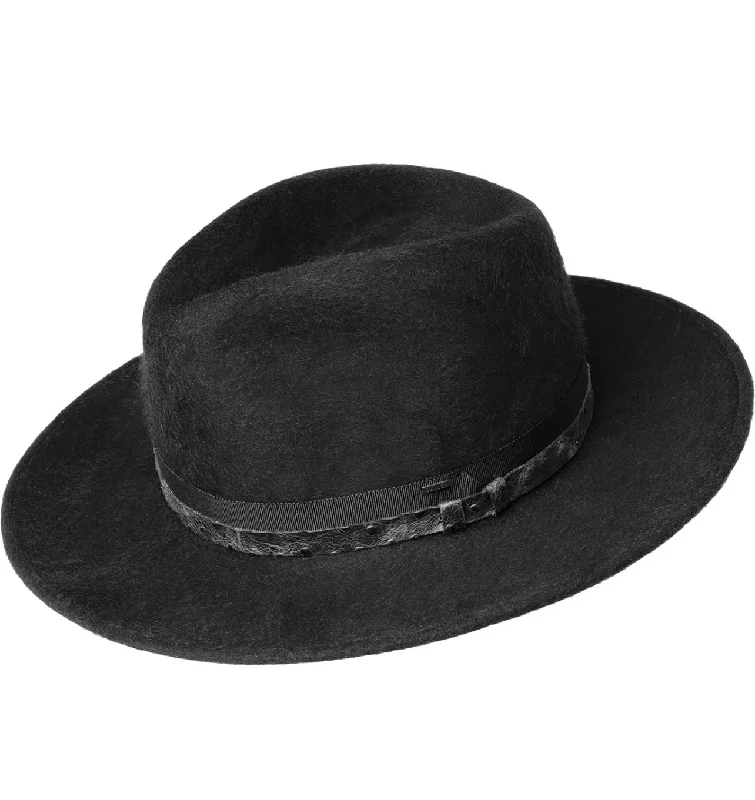 Bailey of Hollywood Croft Fedora Wool Beaver finish - Black