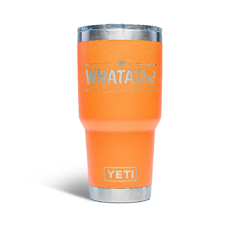 WhataDad 30 oz Orange YETI Rambler® Tumbler