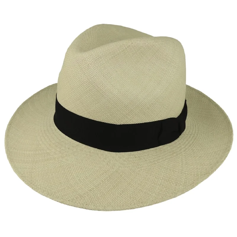 Teddy King Fedora Panama Cuenca #8 6cms Brim Natural Small - Last one!