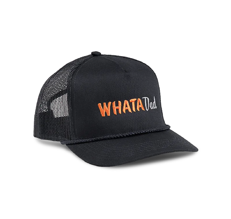 WhataDad Black Trucker Hat