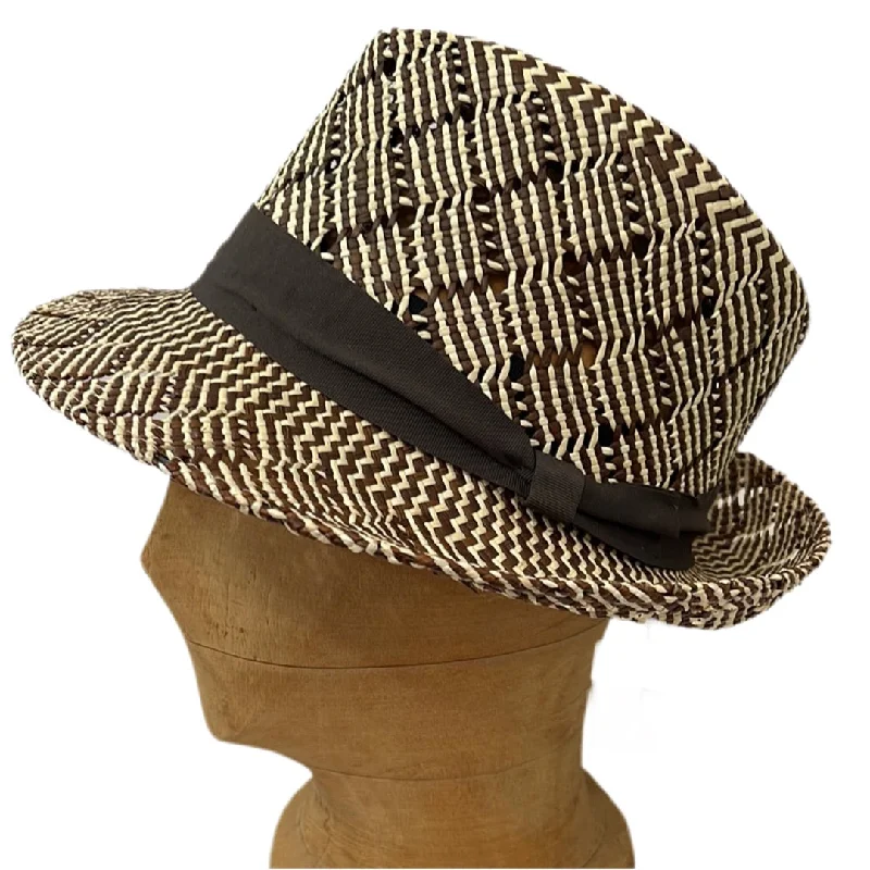 Hemingway Panama Trilby -  Brown and Natural