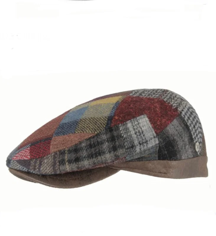 M by Flechet Patchwork Flat Cap - Wool Blend - Multi