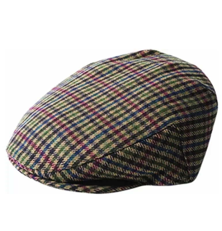 Failsworth Norwich Wool Blend Flat Cap #111 Brown Green