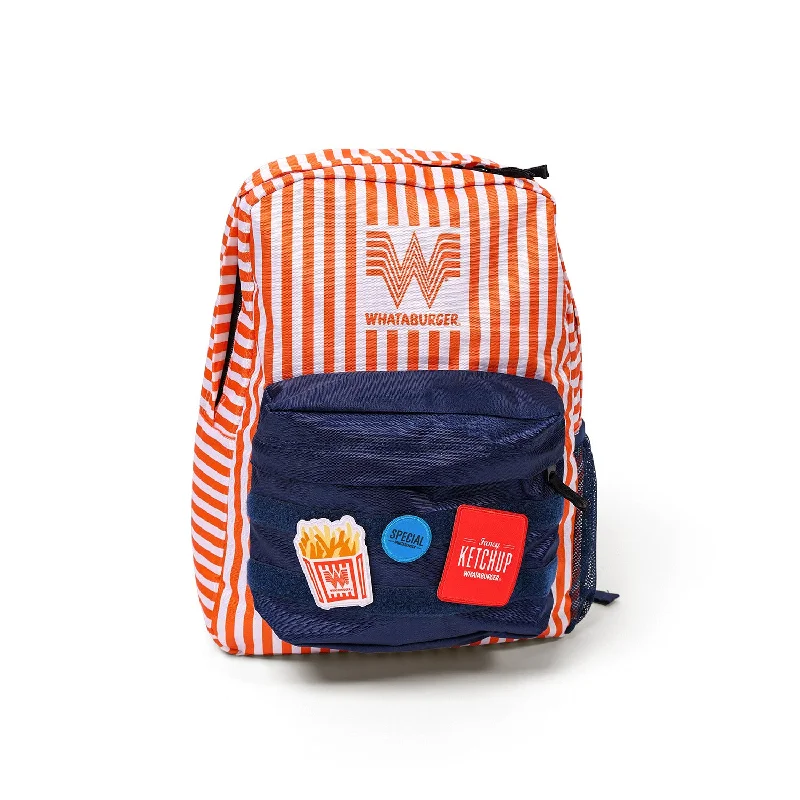 Striped Patch Backpack