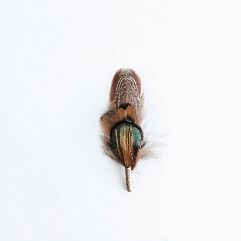 FEATHER – GREEN AND BROWN