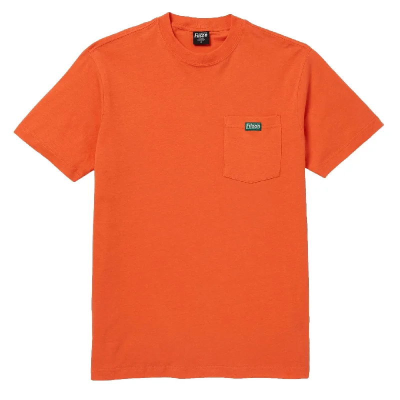 Filson S/S Ranger Solid One Pocket T-Shirt Fast Track Blaze Orange