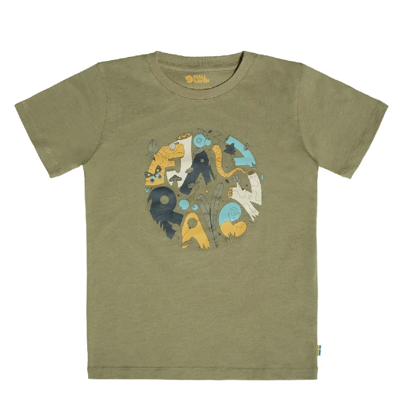 Fjallraven Kids Forest Findings T-Shirt Light Olive