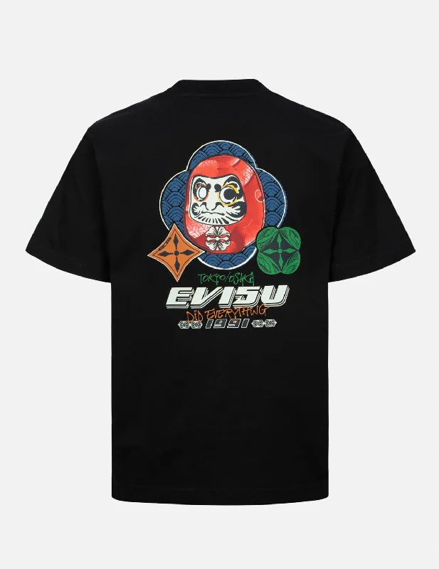 Hanafuda Daruma Print Regular Fit T-Shirt