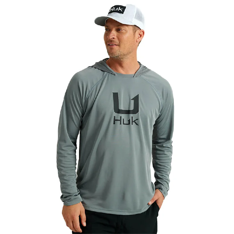 Huk Performance Icon Long Sleeve Hoodie T-Shirt - Night Owl