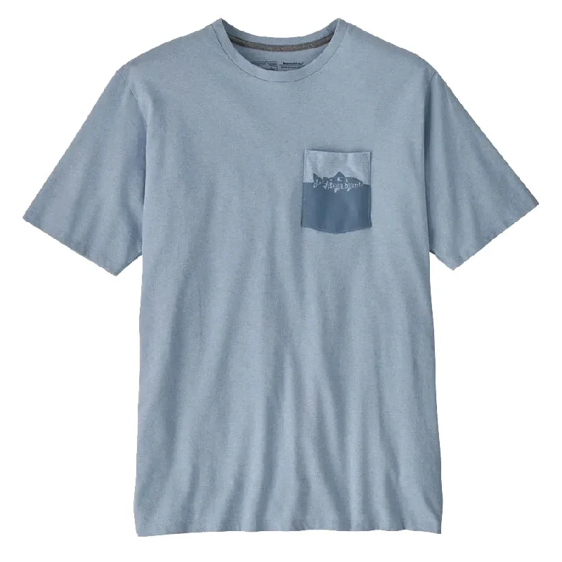 Patagonia Wild Waterline Pocket Responsibili-Tee Steam Blue