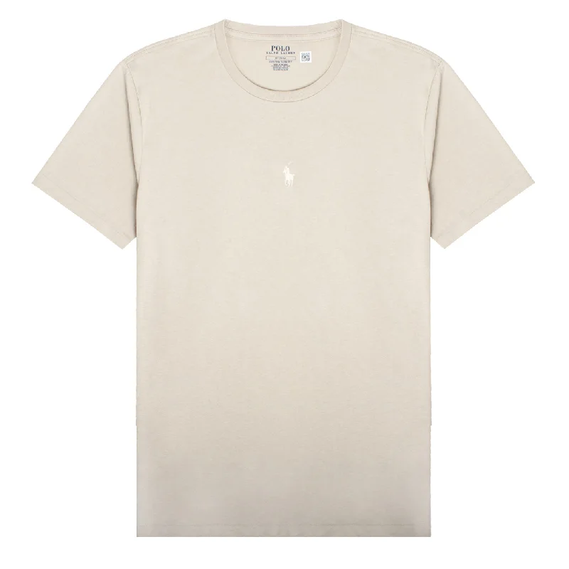 Polo Ralph Lauren Custom Slim Fit Centre Logo T-Shirt Classic Stone