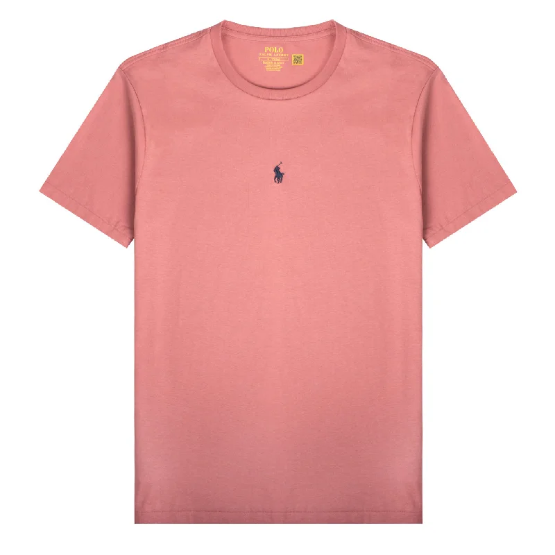 Polo Ralph Lauren Custom Slim Fit Centre Logo T-Shirt Desert Rose