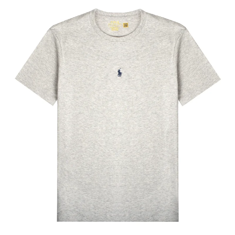 Polo Ralph Lauren Custom Slim Fit Centre Logo T-Shirt Grey Heather