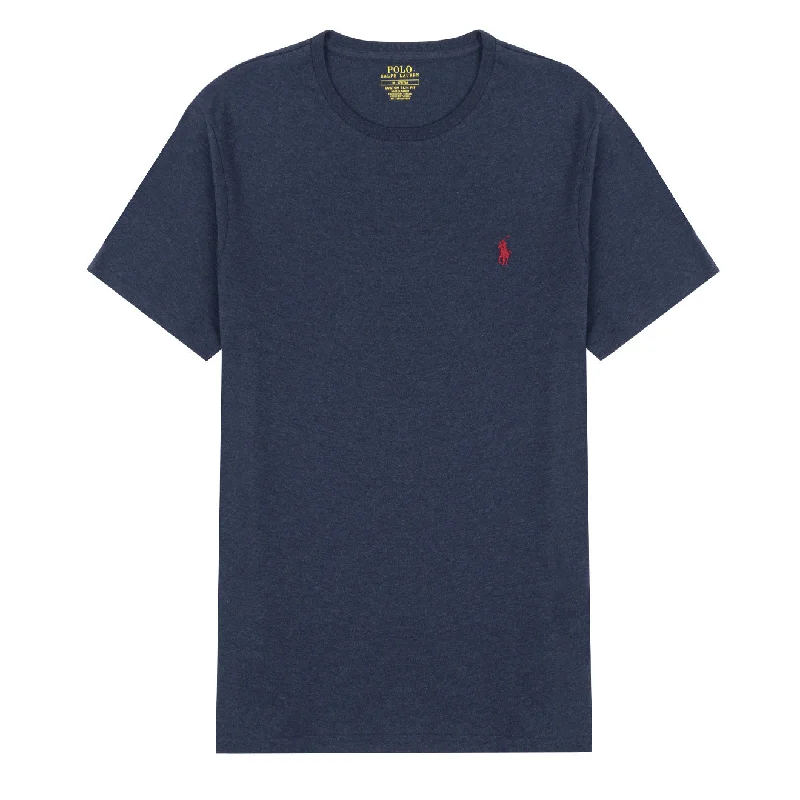 Polo Ralph Lauren Custom Slim Fit Cotton T-Shirt Medieval Blue Heather