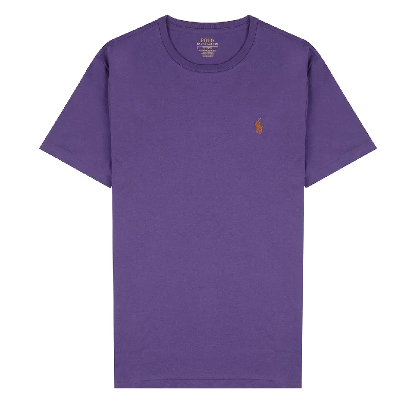 Polo Ralph Lauren Custom Slim Fit Cotton T-Shirt Tie Purple