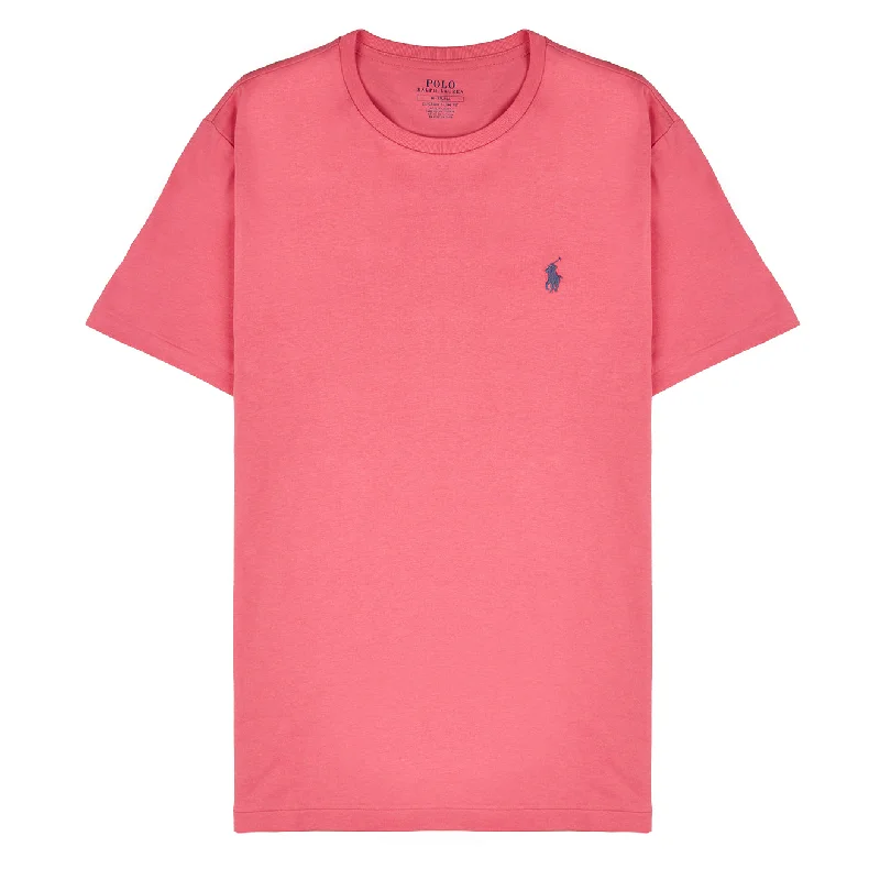 Polo Ralph Lauren Custom Slim Fit Jersey Crewneck T-Shirt Pale Red