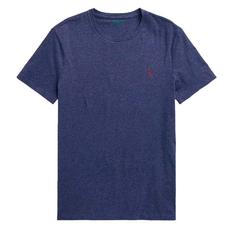 Polo Ralph Lauren Custom Slim Fit Jersey Crewneck T-Shirt Spring Navy Heather