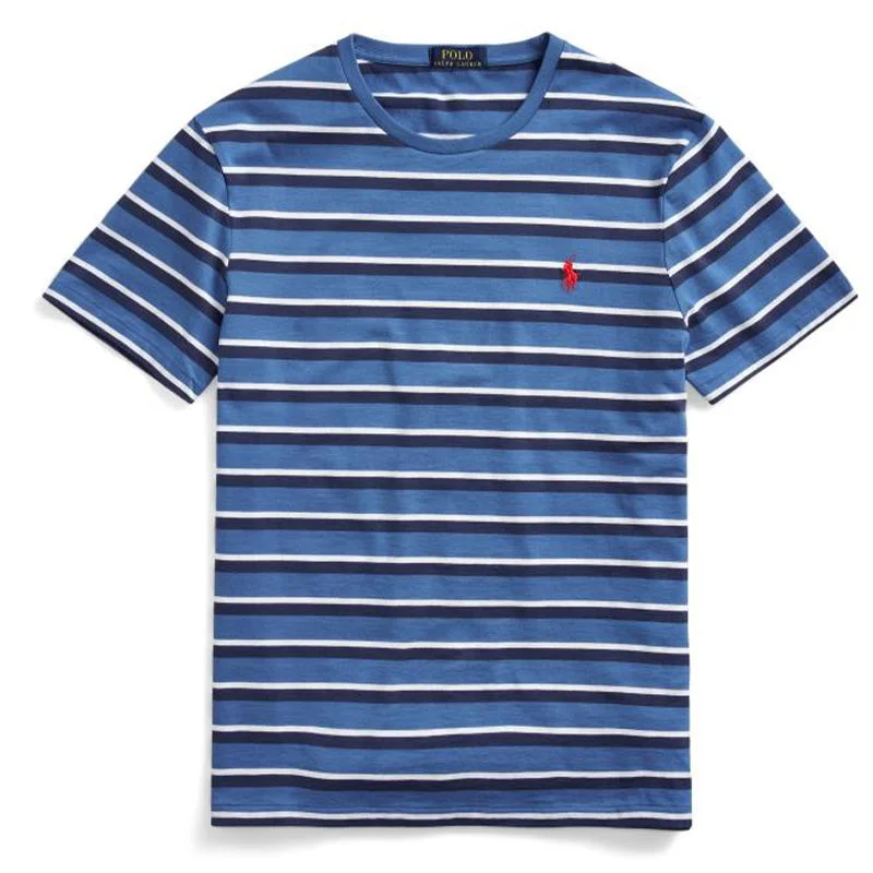 Polo Ralph Lauren Custom Slim Fit Striped T-Shirt Retreat Blue Multi