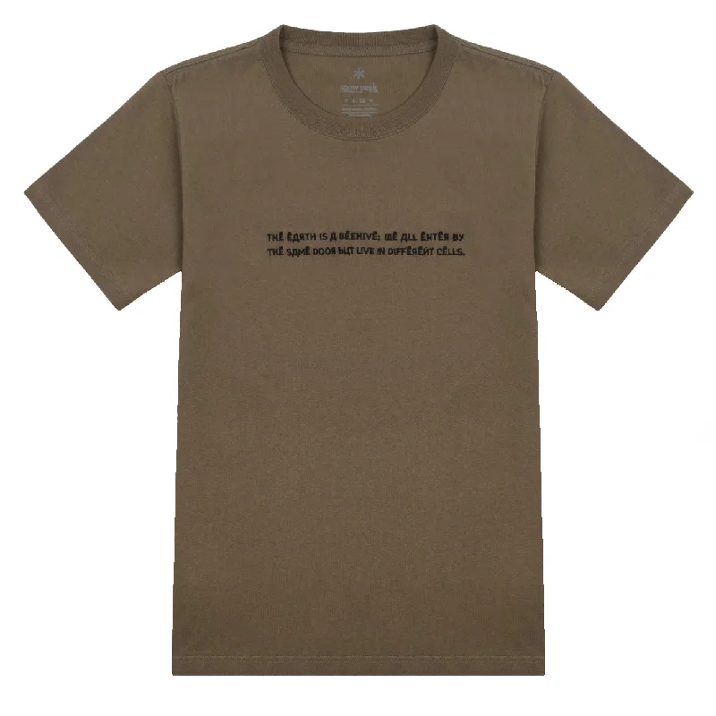 Snow Peak Typography Tee Brown