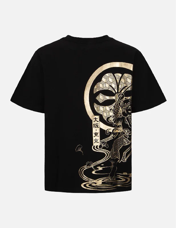 “The Fisherman God of Fortune” Foil Print T-Shirt