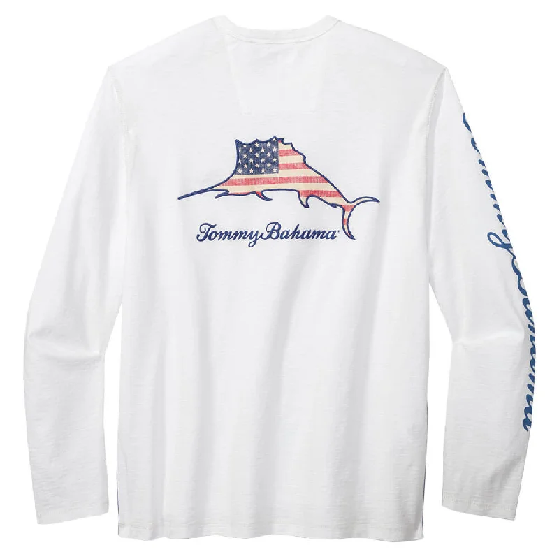 Tommy Bahama Patriotic Billboard Lux Long Sleeve T-Shirt - White