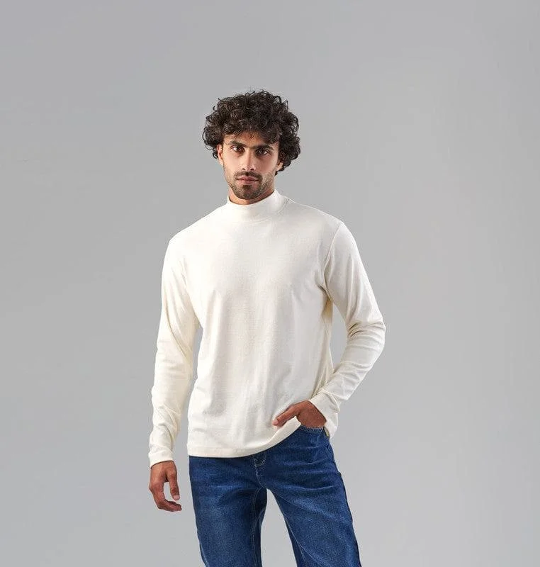 High Neck Long Sleeve Body  -  OFF WHITE