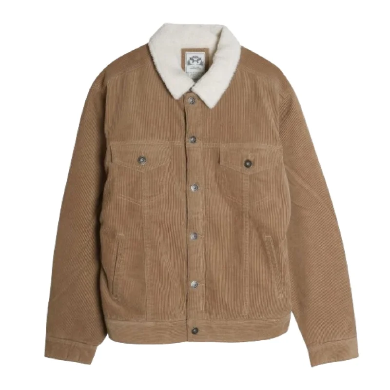 Casual Corduroy Lined Trucker Jacket