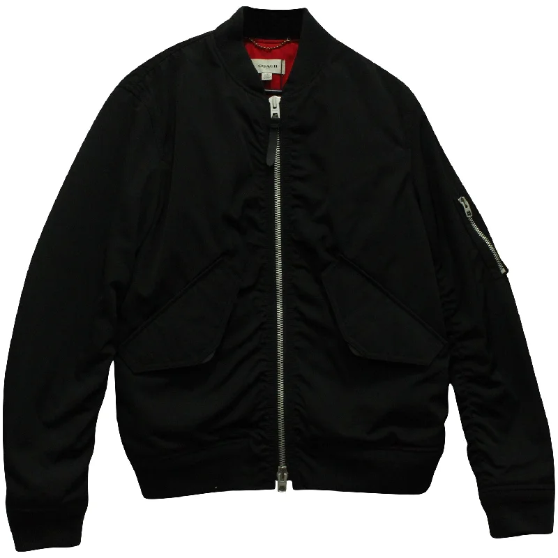 COACH Ma-1 Jacket in Black Nylon