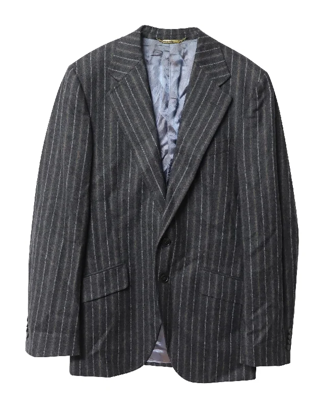 Dolce & Gabbana Single-Breasted Jacket in Grey Wool