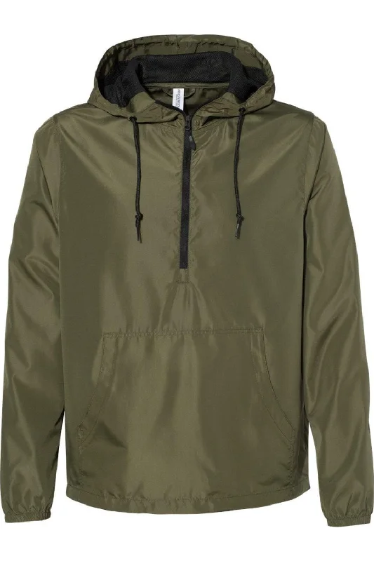 Independent Trading Co. Lightweight Quarter-Zip Windbreaker Pullover Jacket