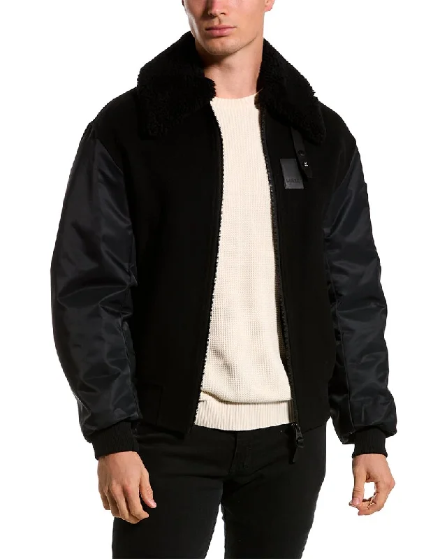 Mackage Leonard Wool Bomber Jacket