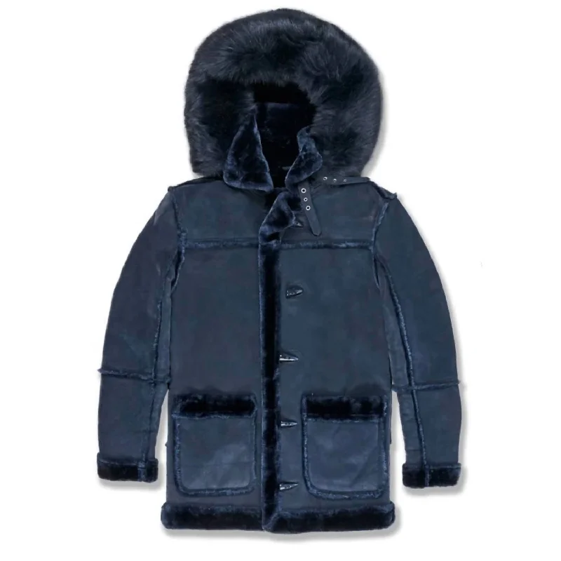 Men's Denali Shearling Jacket In Navy