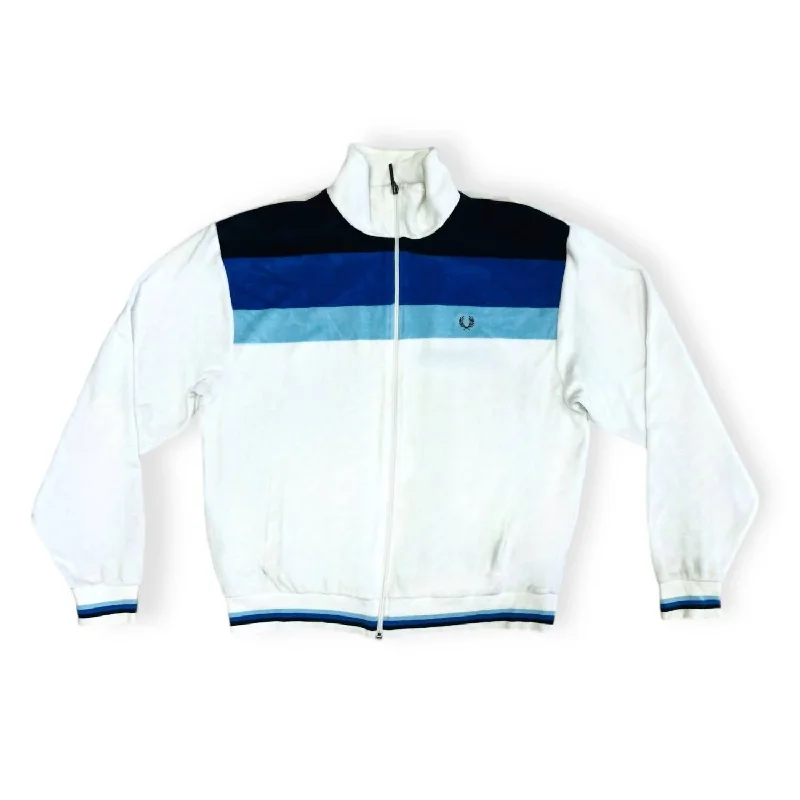 Men's Track Jacket In Dark Blue/navy Blue/lght Blue