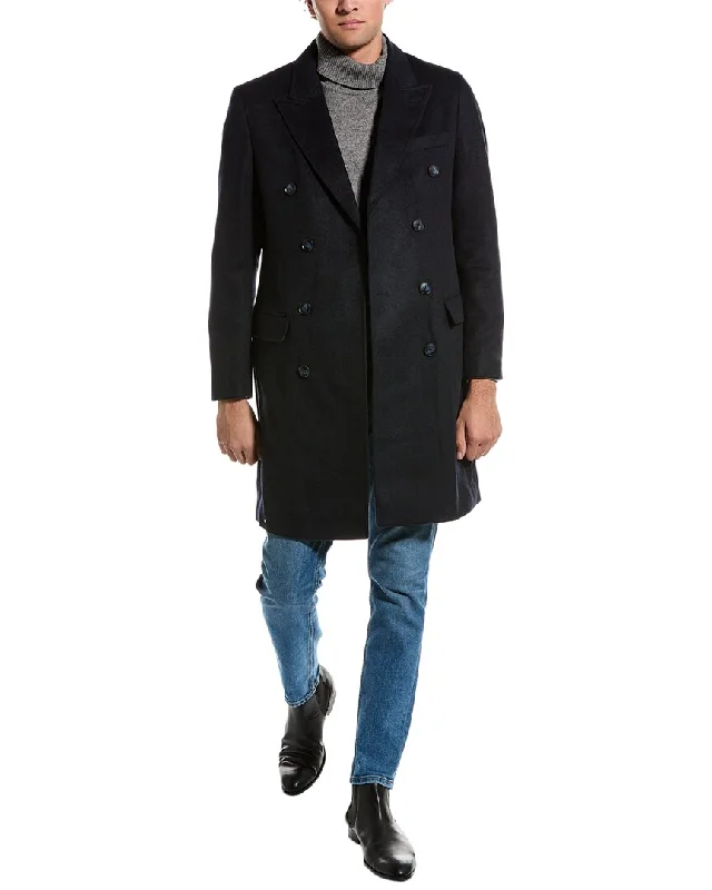 Paisley & Gray Peak Double-Breasted Wool-Blend Coat