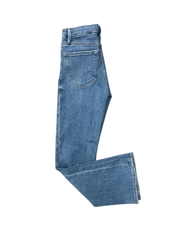 Jeans Boot Cut By Frame In Blue Denim, Size: 0