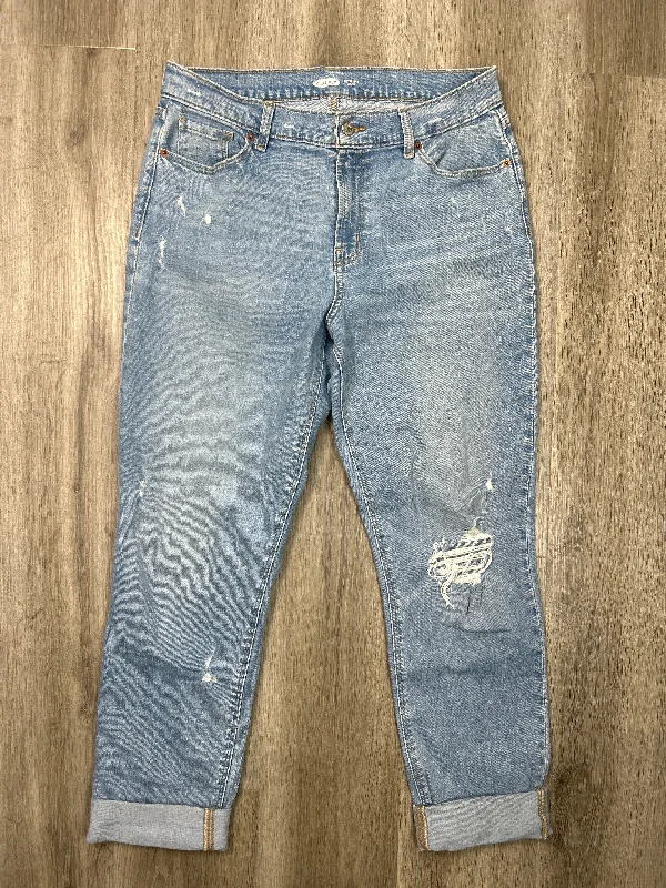 Jeans Boyfriend By Old Navy In Blue Denim, Size: 10l