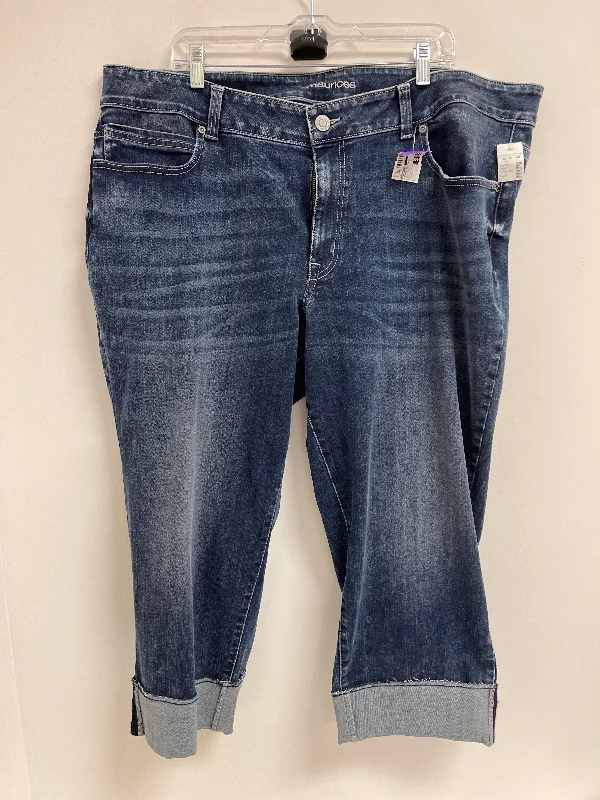 Jeans Cropped By Maurices In Blue Denim, Size: 24