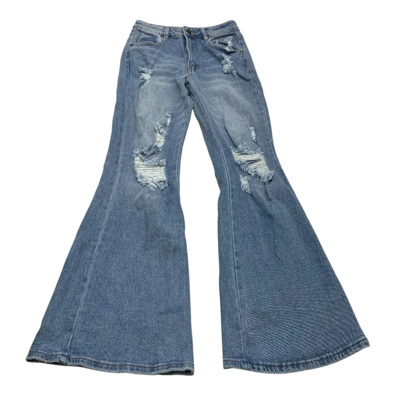 Jeans Flared By Almost Famous In Blue Denim, Size: 0