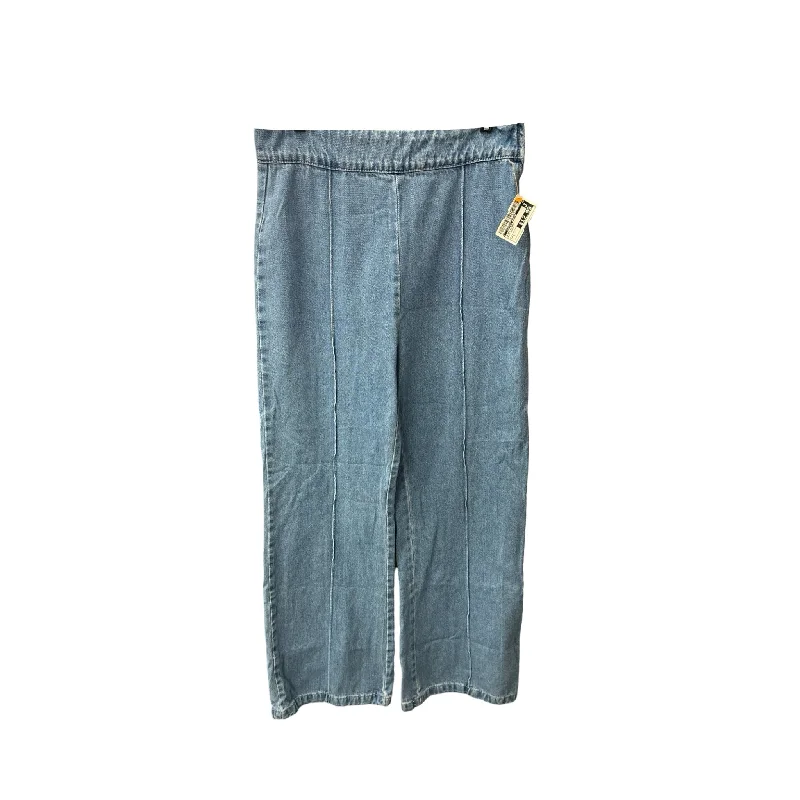 Jeans Flared By Clothes Mentor In Blue Denim, Size: L