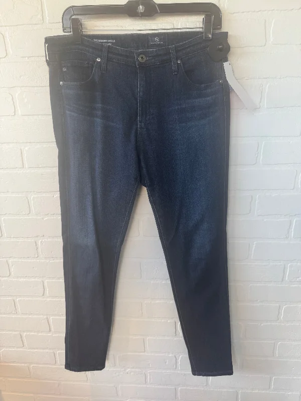 Jeans Skinny By Adriano Goldschmied In Blue Denim, Size: 10