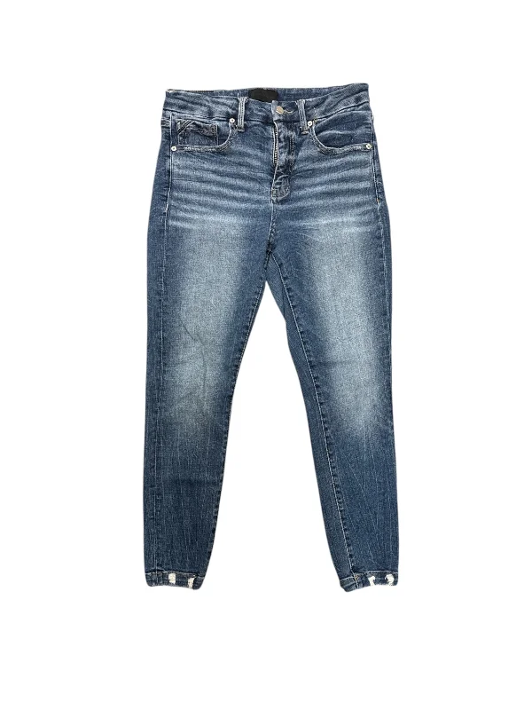 Jeans Skinny By Buckle Black In Blue Denim, Size: 6