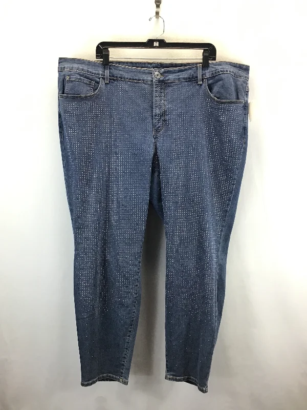 Jeans Skinny By Inc In Blue & Silver, Size: 24